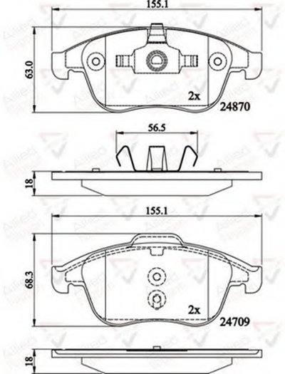 Комплект тормозных колодок, дисковый тормоз ANL Braking COMLINE купить