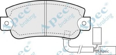 Комплект тормозных колодок, дисковый тормоз APEC braking купить