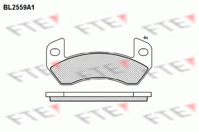 Комплект тормозных колодок, дисковый тормоз FTE купить