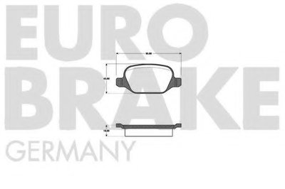 Комплект тормозных колодок, дисковый тормоз EUROBRAKE купить