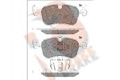 Комплект тормозных колодок, дисковый тормоз R BRAKE купить