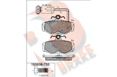 Комплект тормозных колодок, дисковый тормоз R BRAKE купить