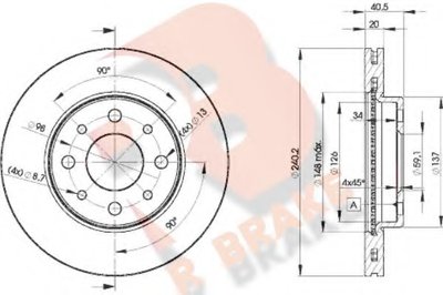 Тормозной диск R BRAKE купить