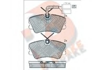 Комплект тормозных колодок, дисковый тормоз R BRAKE купить