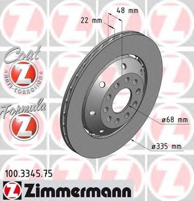 Тормозной диск FORMULA Z BRAKE DISC ZIMMERMANN купить