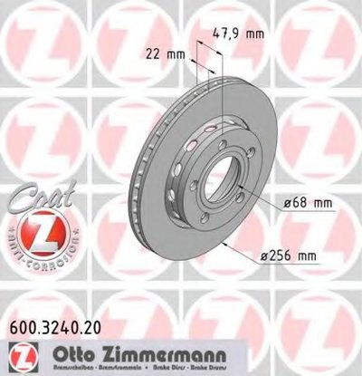 Тормозной диск COAT Z ZIMMERMANN купить