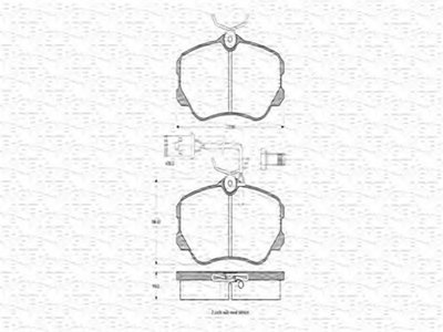 Комплект тормозных колодок, дисковый тормоз MAGNETI MARELLI купить