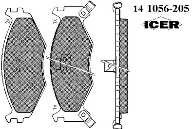 Комплект тормозных колодок, дисковый тормоз ICER купить