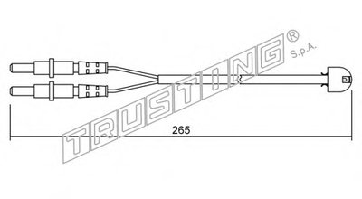 Сигнализатор, износ тормозных колодок TRUSTING купить