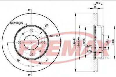 Тормозной диск Premium Carbon + FREMAX купить