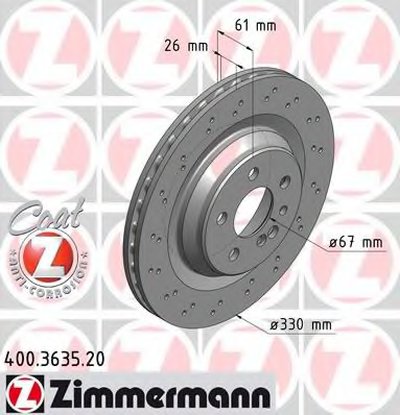 Тормозной диск COAT Z ZIMMERMANN купить