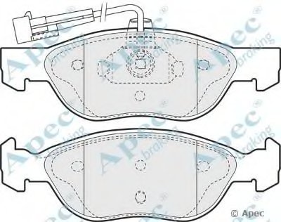 Комплект тормозных колодок, дисковый тормоз APEC braking купить