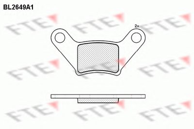 Комплект тормозных колодок, дисковый тормоз FTE купить