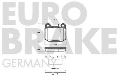 Комплект тормозных колодок, дисковый тормоз EUROBRAKE купить