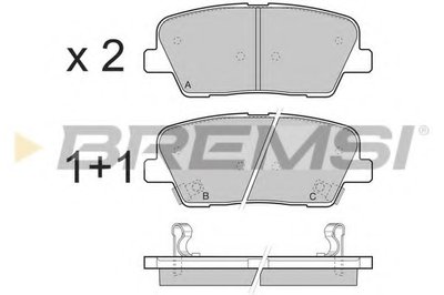 Комплект тормозных колодок, дисковый тормоз BREMSI купить