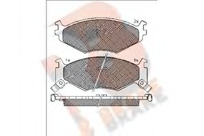 Комплект тормозных колодок, дисковый тормоз R BRAKE купить