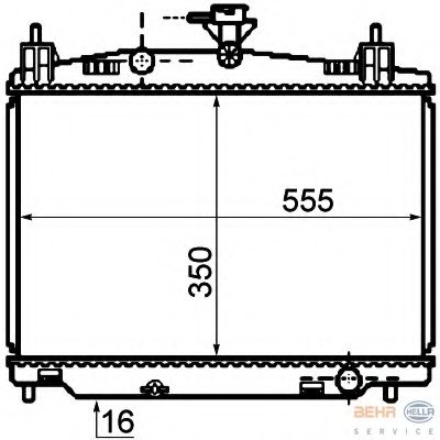 Радиатор, охлаждение двигателя BEHR HELLA SERVICE HELLA купить