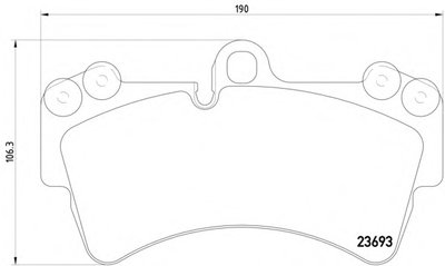 Колодки тормозные (передние) Audi Q7/Porsche Cayenne/ VW Touareg 3.0-6.0 02- (Brembo)