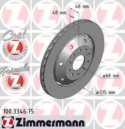 Тормозной диск FORMULA Z BRAKE DISC ZIMMERMANN купить