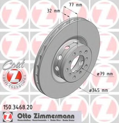 Тормозной диск COAT Z ZIMMERMANN купить