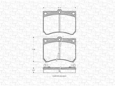 Комплект тормозных колодок, дисковый тормоз MAGNETI MARELLI купить