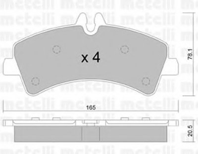 Колодки тормозные (задние) MB Sprinter 411-519CDI/VW Crafter 06- (спарка)