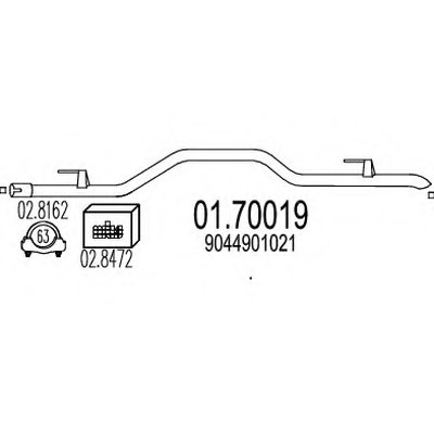 Труба выхлопного газа MTS купить