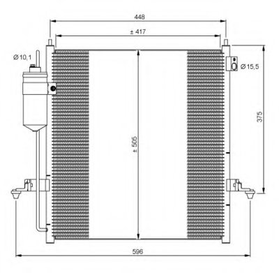 Радиатор кондиционера Mitsubishi L200 2.5Di-D 05-15