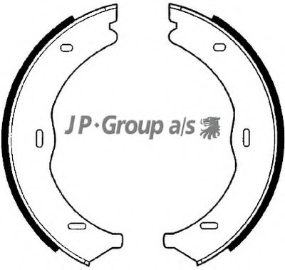 Комплект тормозных колодок, стояночная тормозная система QH JP GROUP купить
