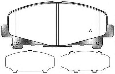 Комплект тормозных колодок, дисковый тормоз ADVANCE OPEN PARTS купить