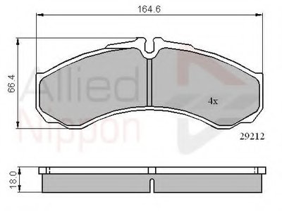 Комплект тормозных колодок, дисковый тормоз ANL Braking COMLINE купить