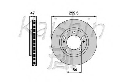 Тормозной диск KAISHIN купить