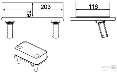 масляный радиатор, двигательное масло BEHR-HELLA купить