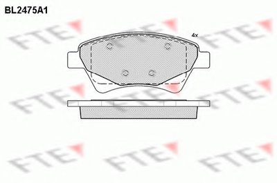 Комплект тормозных колодок, дисковый тормоз FTE купить