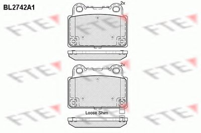 Комплект тормозных колодок, дисковый тормоз FTE купить