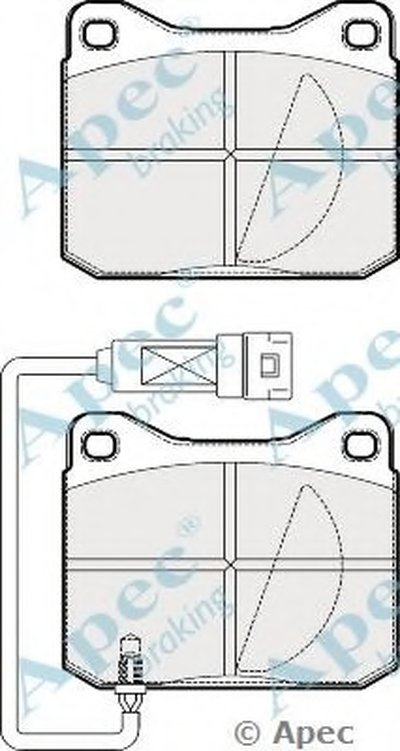 Комплект тормозных колодок, дисковый тормоз APEC braking купить