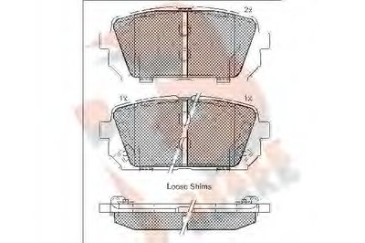 Комплект тормозных колодок, дисковый тормоз R BRAKE купить