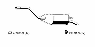 Глушитель выхлопных газов конечный ERNST купить