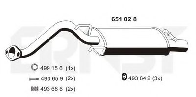 Глушитель выхлопных газов конечный ERNST купить
