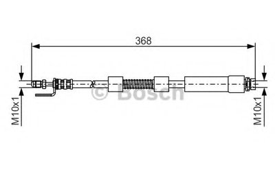 Шланг тормозной (передний) Ford Tourneo Connect/Transit Connect 02-13 (L=357mm) M10x1/M10x1