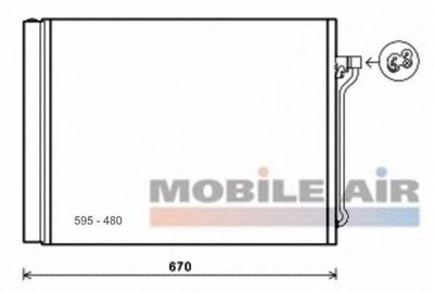 Радиатор кондиционера BMW 5 (F10/F11)/7 (F01/F02/F03/F04) 09-18 N52/N53/N63