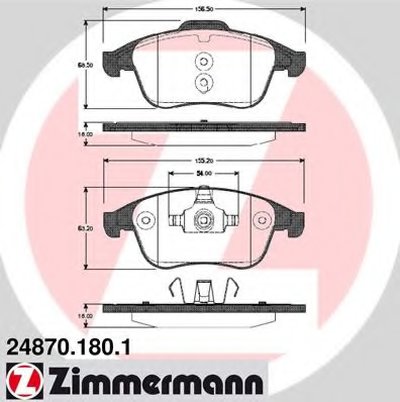 Комплект тормозных колодок, дисковый тормоз ZIMMERMANN купить