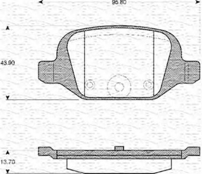 Комплект тормозных колодок, дисковый тормоз MAGNETI MARELLI купить