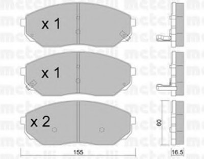 Колодки тормозные (передние) Kia Sorento I 02-
