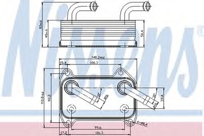 масляный радиатор, двигательное масло NISSENS купить