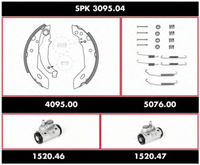 Комплект тормозов, барабанный тормозной механизм Super Precision Kit REMSA купить