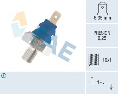 Датчик давления масла VW Caddy 95-04/ LT -06/T4 90-03 (0.25 bar) (М10х1.0) (синий)