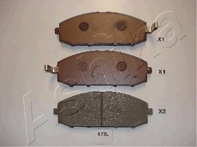 Комплект тормозных колодок, дисковый тормоз ASHIKA Придбати