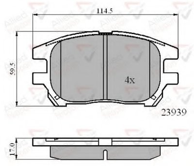 Комплект тормозных колодок, дисковый тормоз ANL Braking COMLINE купить