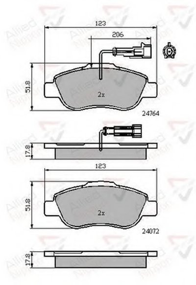 Комплект тормозных колодок, дисковый тормоз ANL Braking COMLINE купить